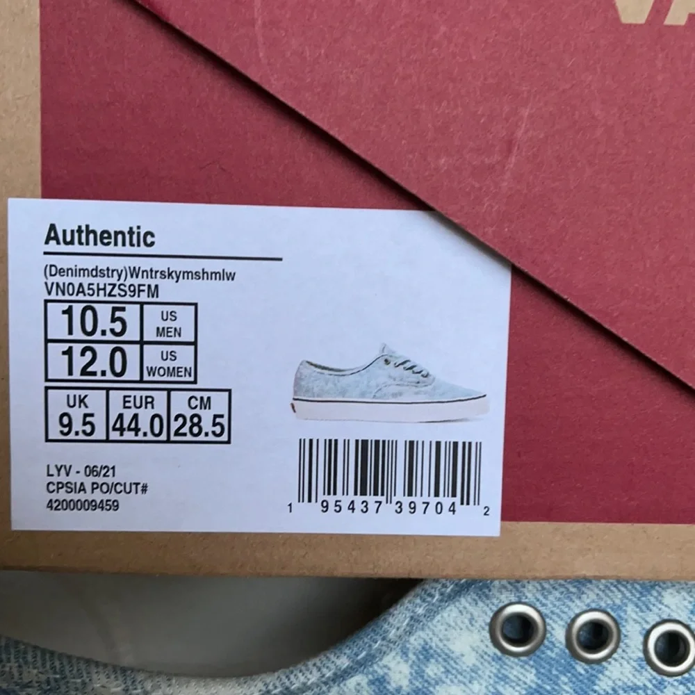 Vans Authentic Denim dstry MENS Winter Sky/Marshmallow - Picture 16 of 16